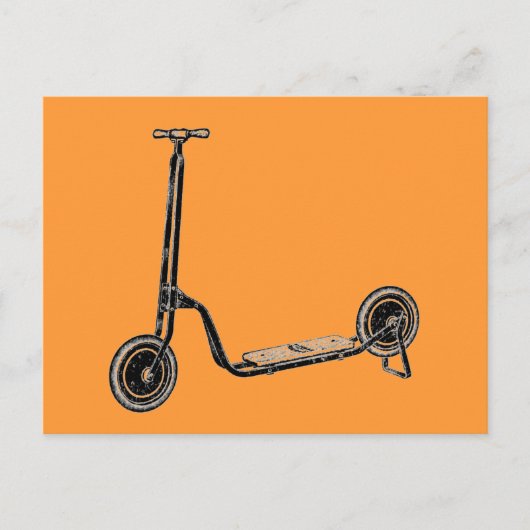 Speelgoed Scooter Nostalgia Briefkaart (Voorkant)