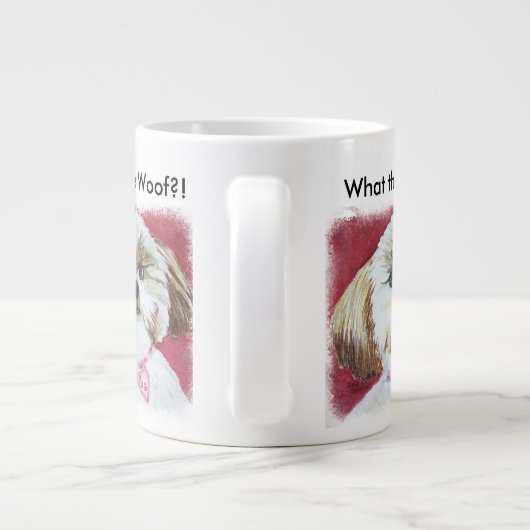 SPEELGOED SHIH TZU MIX GROTE KOFFIEKOP (Achterkant)