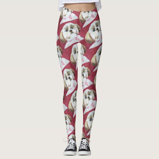 SPEELGOED SHIH TZU MIX LEGGINGS (Voorkant)