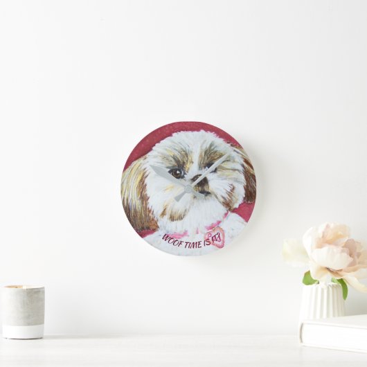 SPEELGOED SHIH TZU MIX RONDE KLOK (Huis)