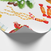 Speelgoed | Snop van het pretpatroon Merry kerst Cadeaupapier (Hoek)