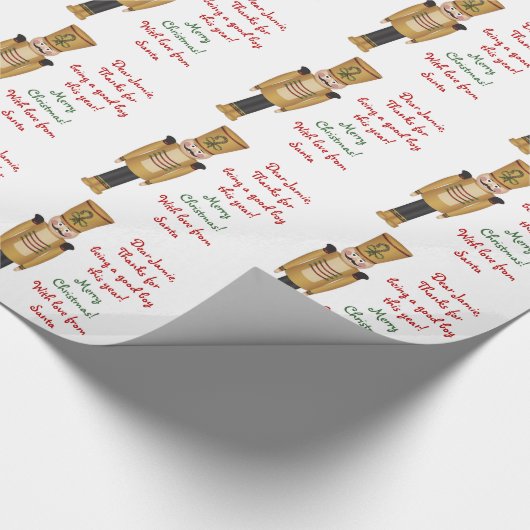 Speelgoed Soldaat Brief van Kerstman Kerstmis Cadeaupapier (Hoek)