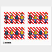 Speelgoed Soldaat Generals Rechthoekige Sticker (Vel)