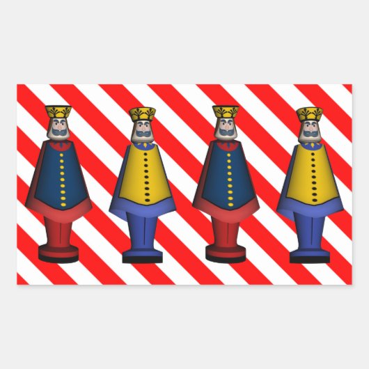 Speelgoed Soldaat Generals Rechthoekige Sticker (Voorkant)