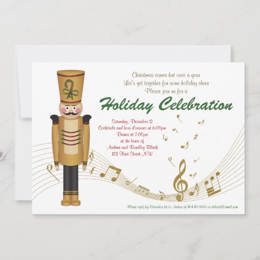 Speelgoed Soldaat Holiday - Uitnodiging voor kerst (Voorkant)