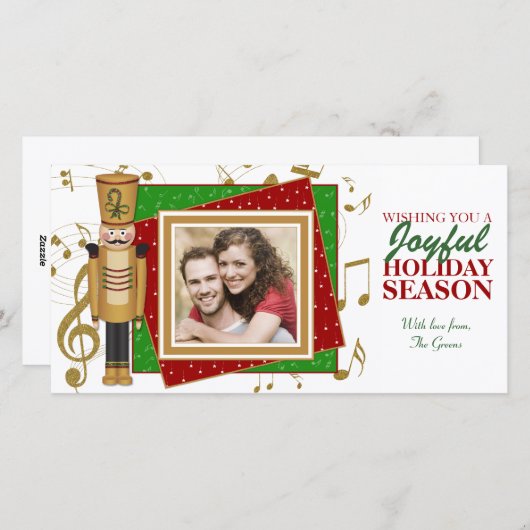 Speelgoed Soldaat-Kaarten voor kerstfoto's met ker Feestdagenkaart (Voorkant / Achterkant)