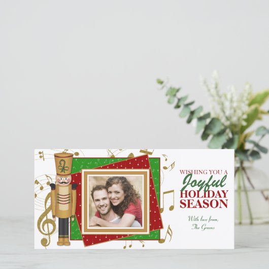 Speelgoed Soldaat-Kaarten voor kerstfoto's met ker Feestdagenkaart (Staand voorkant)