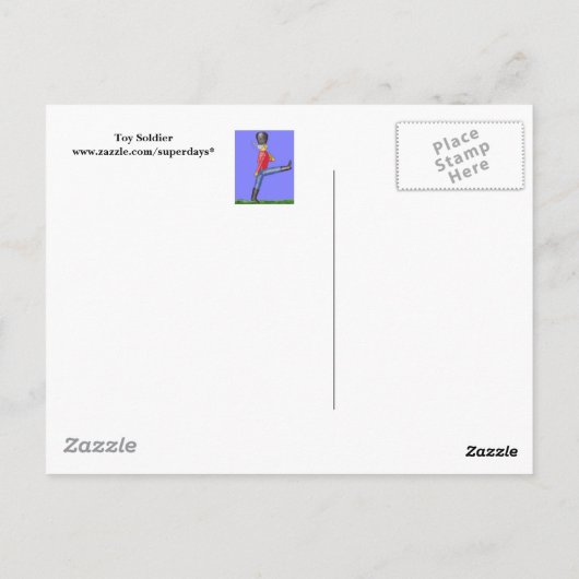 Speelgoed Soldier Briefkaart (Achterkant)