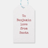 Speelgoed Soldier Child Name Love Santa Kerstkerst Cadeaulabel (Achterkant)