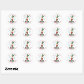 Speelgoed Soldier Child Name Love Santa Kerstkerst Ronde Sticker (Vel)