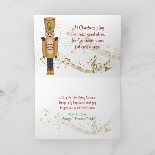 Speelgoed Soldier Foto met kerstfeestdag - Kaart (Binnen)