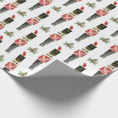Speelgoed Soldier Holly Waterverf Red Kerstfeestda Cadeaupapier (Hoek)