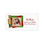 Speelgoed Soldier Kerst retour adreslabels Etiket (Voorkant)