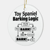 Speelgoed Spaniel Barking Logic Keramisch Ornament (Links)