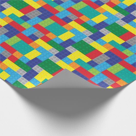 Speelgoed-stenen bouwstenen cadeaupapier (Hoek)