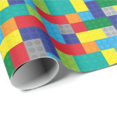 Speelgoed-stenen bouwstenen cadeaupapier (Rol Hoek)