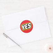 Speelgoed stijl JA sticker (Envelop)