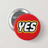 Speelgoed style YES badge Ronde Button 5,7 Cm (Voorkant /achterkant)