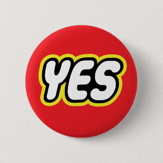 Speelgoed style YES badge Ronde Button 5,7 Cm