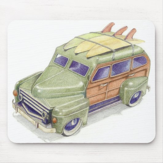 Speelgoed Surf Car Mousepad Muismat (Voorkant)