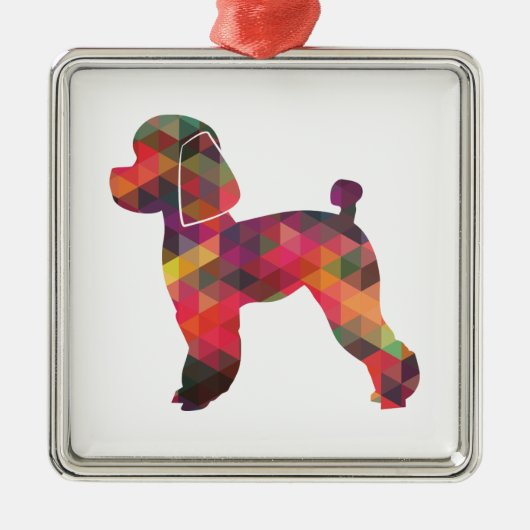 Speelgoed tandwieldog Geo Silhouette Multi Metalen Ornament (Voorkant)