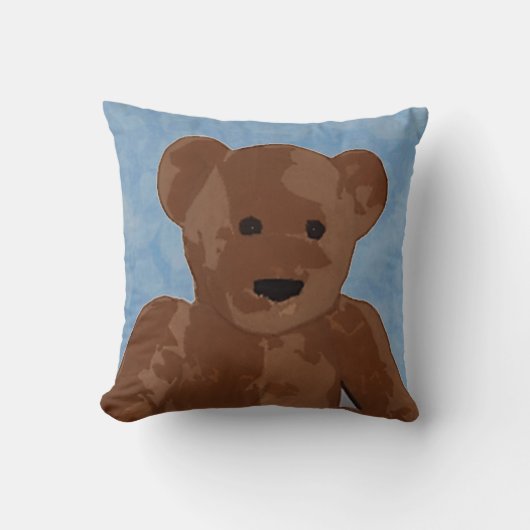 Speelgoed Teddy Bear in Blue Kussen (Voorkant)