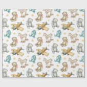  speelgoed Teddy Bear Plane Rabbit Horse Star Cadeaupapier (Vlak)