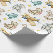  speelgoed Teddy Bear Plane Rabbit Horse Star Cadeaupapier (Hoek)