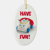 SPEELGOED TELEFOON-versiering Keramisch Ornament (Rechts)