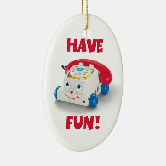 SPEELGOED TELEFOON-versiering Keramisch Ornament (Rechts)