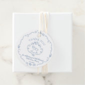  speelgoed Toile de jouy baby shower Dank u Bedankjes Labels (In situ)