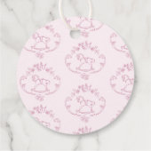  speelgoed Toile de jouy baby shower Dank u Bedankjes Labels (Achterkant)