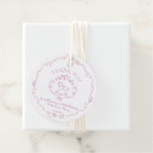  speelgoed Toile de jouy baby shower Dank u Bedankjes Labels (In situ)