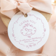  speelgoed Toile de jouy baby shower Dank u