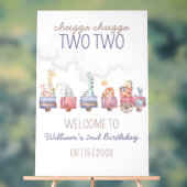 Speelgoed Train All Aboard Verjaardag Uitnodigen,  Acryl Bord (Neutraal)