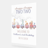 Speelgoed Train All Aboard Verjaardag Uitnodigen, Acryl Bord (Hoek)