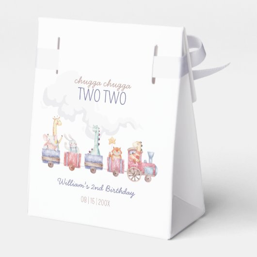 Speelgoed Train All Aboard Verjaardag Uitnodigen, Bedankdoosjes (Achterkant)