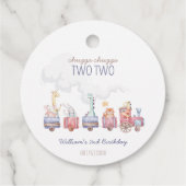 Speelgoed Train All Aboard Verjaardag Uitnodigen, Bedankjes Labels (Achterkant)