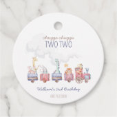 Speelgoed Train All Aboard Verjaardag Uitnodigen,  Bedankjes Labels (Voorkant)