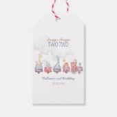 Speelgoed Train All Aboard Verjaardag Uitnodigen,  Cadeaulabel (Voorkant)