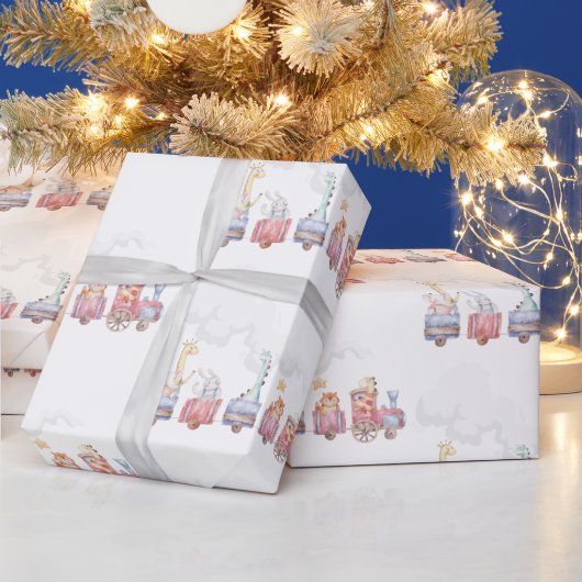 Speelgoed Train All Aboard Verjaardag Uitnodigen,  Cadeaupapier (Feestdagen)