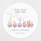 Speelgoed Train All Aboard Verjaardag Uitnodigen,  Labels (Design 1)