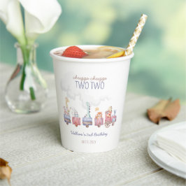 Speelgoed Train All Aboard Verjaardag Uitnodigen,  Papieren Bekers