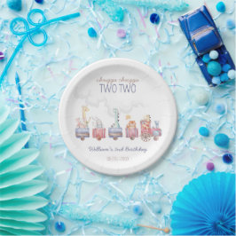 Speelgoed Train All Aboard Verjaardag Uitnodigen,  Papieren Bordje