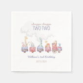 Speelgoed Train All Aboard Verjaardag Uitnodigen,  Servet (Voorkant)