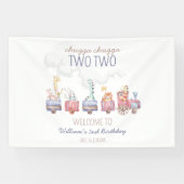 Speelgoed Train All Aboard Verjaardag Uitnodigen, Spandoek (Horizontaal)