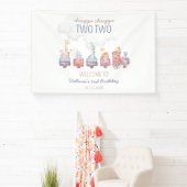 Speelgoed Train All Aboard Verjaardag Uitnodigen,  Spandoek (Insitu)