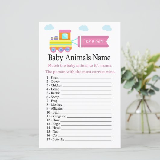 Speelgoed Train Baby Animals Name Game (Staand voorkant)