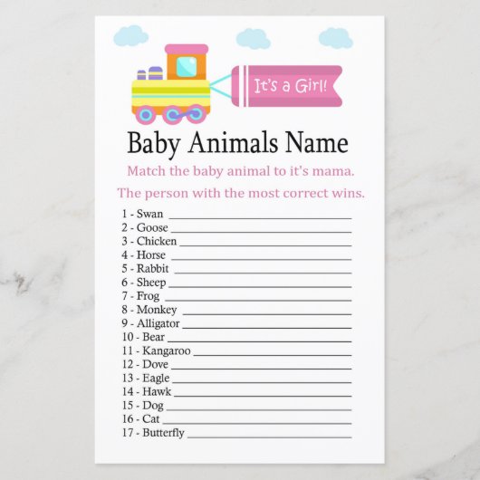 Speelgoed Train Baby Animals Name Game (Voorkant)