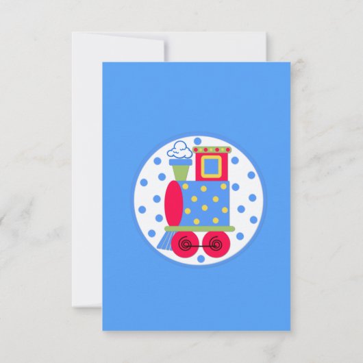 Speelgoed Train Baby Boys Geboorte Aankondiging Fo (Achterkant)